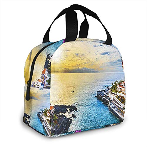 Bolsa Térmica Almuerzo Impermeable Fiambrera Isotermica, Bolsa Almuerzo Bolsa Comida Hombres, Mujeres y Niños Islas de tenerife Bolsa Térmica Almuerzo Impermeable Fiambrera Isotermica, Bolsa Almuerzo Bolsa Comida Hombres, Mujeres y Niños Islas de tenerife