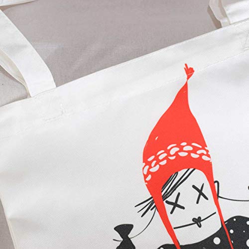 Bolsa tote de tela CAPERUCITA ROJA. Bandolera multiusos. Nacnic. Bolso de mano. Bolsa tote reutilizable.