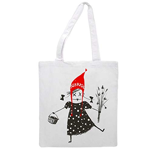 Bolsa tote de tela CAPERUCITA ROJA. Bandolera multiusos. Nacnic. Bolso de mano. Bolsa tote reutilizable.