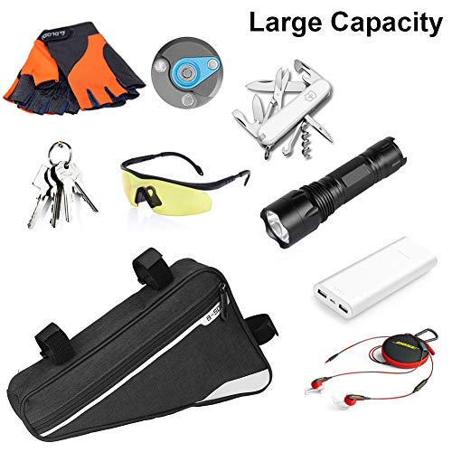 Bolsas Bicicleta Cuadro,Suvi Bolsa Triangular de Bicicleta,Bolsa del Tubo Frontal con Tiras Reflectantes,Bolsa Triangular de Gran Capacidad Adecuado para MTB Bicicleta Carretera, Bicicleta Montaña Bolsas Bicicleta Cuadro,Suvi Bolsa Triangular de Bicicleta,Bolsa del Tubo Frontal con Tiras Reflectantes,Bolsa Triangular de Gran Capacidad Adecuado para MTB Bicicleta Carretera, Bicicleta Montaña