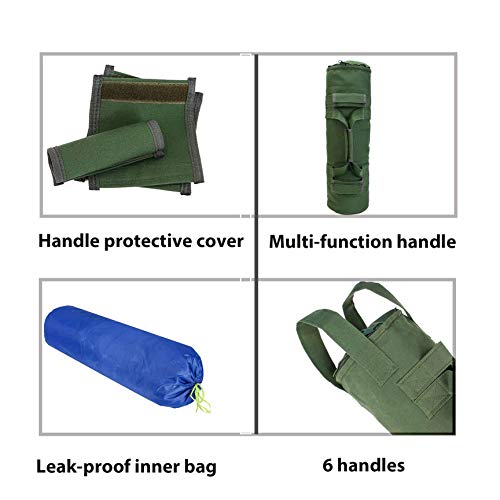 Bolsas de Arena para Levantamiento de Pesas Power Bag con Asa Cómoda y Bolsa Interior a Prueba de Fugas Ajustable en Peso, Carrera, Ejercicio, Entrenamiento Funcional,6 Handles,25KG Bolsas de Arena para Levantamiento de Pesas Power Bag con Asa Cómoda y Bolsa Interior a Prueba de Fugas Ajustable en Peso, Carrera, Ejercicio, Entrenamiento Funcional,6 Handles,25KG