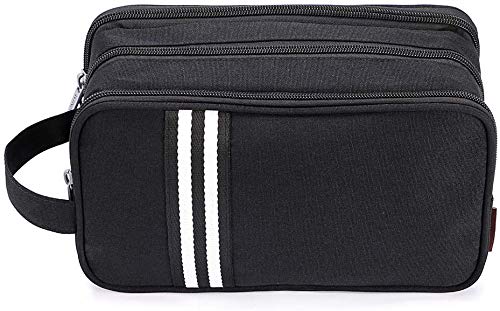 Bolsas de Aseo Hombre y Mujer, Boic Neceser de Viaje Maquillaje impermeabile Organizador de Bolso Cosmético, Travel Toiletry Bag (Negro)