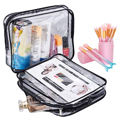 Bolsas de Aseo Transparente Viaje Impermeable Mujer Bolsa de Cosmético Organizador de Viaje 3 Pcs Bolsas de Aseo Transparente Viaje Impermeable Mujer Bolsa de Cosmético Organizador de Viaje 3 Pcs
