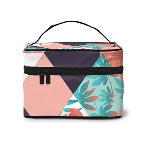 Bolsas de Maquillaje Palm Flamingo1 Maquillaje Grande Bolsas de cosméticos de Viaje portátiles Estuches de Trenes Profesionales