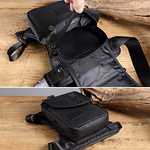 Bolsas de Nailon/anvas para Hombro, Crossbody y Motociclista, cinturón de Cadera, Bolso de Bandolera, Bolsas de Bandolera, Impermeables, Negro Bolsas de Nailon/anvas para Hombro, Crossbody y Motociclista, cinturón de Cadera, Bolso de Bandolera, Bolsas de Bandolera, Impermeables, Negro