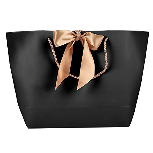 Bolsas de Papel Negras de 10pcs, Bolsas de Papel Simples, Bolsas de Papel de Regalo Decorativas, Bolsas de Papel de Regalo de cosméticos de Ropa, utilizadas para el Embalaje (1#)