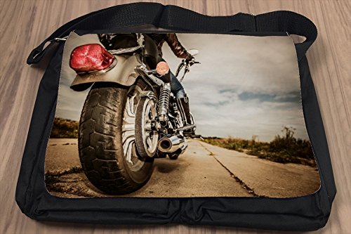 Bolso Bandolera Retro Motorista Chica Biker impreso Bolso Bandolera Retro Motorista Chica Biker impreso