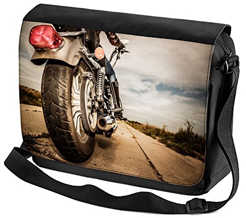 Bolso Bandolera Retro Motorista Chica Biker impreso