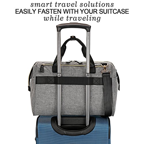 Bolso Cambiador Bebe, RUVALINO Bolsos de Pañaleras Grandes, Bolsa de Viaje Convertible para Mamá y Papá con cojín Cambiador, Bolsillos Aislados, Gran Capacidad (gris) Bolso Cambiador Bebe, RUVALINO Bolsos de Pañaleras Grandes, Bolsa de Viaje Convertible para Mamá y Papá con cojín Cambiador, Bolsillos Aislados, Gran Capacidad (gris)