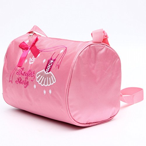 Bolso de hombro Kungfu Mall de lona con diseño de ballet, color rosa, para niñas y bebés