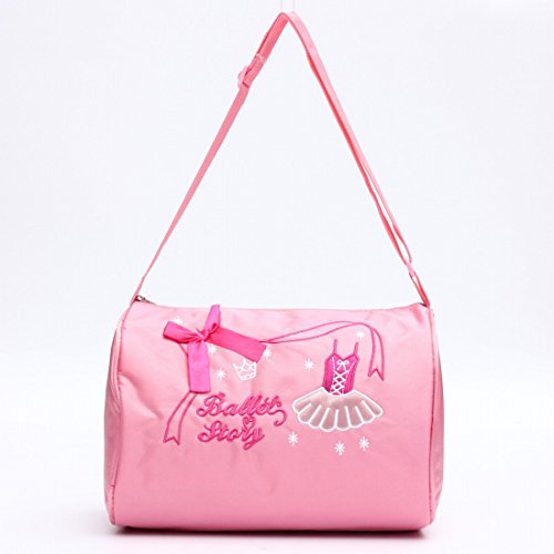 Bolso de hombro Kungfu Mall de lona con diseƱo de ballet, color rosa, para niƱas y bebƩs Bolso de hombro Kungfu Mall de lona con diseƱo de ballet, color rosa, para niƱas y bebƩs