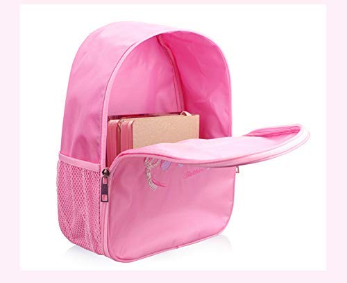 Bolso de hombro para niños y niñas con diseño de zapatos de ballet bordados con nombre personalizado, Pink (Rosa) - Generic06290310iwendf