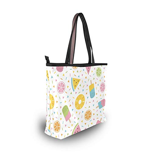 Bolso de mano Bolsos Monedero Compras para mujeres Niñas Señoras Estudiante Correa de peso ligero Horario de verano Helado de limón Bolsos de hombro de sandía Bolso de mano Bolsos Monedero Compras para mujeres Niñas Señoras Estudiante Correa de peso ligero Horario de verano Helado de limón Bolsos de hombro de sandía