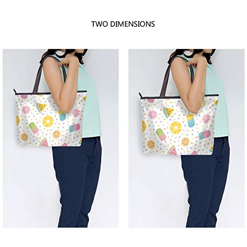 Bolso de mano Bolsos Monedero Compras para mujeres Niñas Señoras Estudiante Correa de peso ligero Horario de verano Helado de limón Bolsos de hombro de sandía Bolso de mano Bolsos Monedero Compras para mujeres Niñas Señoras Estudiante Correa de peso ligero Horario de verano Helado de limón Bolsos de hombro de sandía