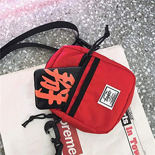 Bolso De Mujer Bolso De Hombro Pequeño Casual para Hombre Bolso De Teléfono Móvil De Viaje De Almacenamiento Pequeño De Tendencia Callejera Bolso De Mensajero con Bandolera De Nylon para Hom