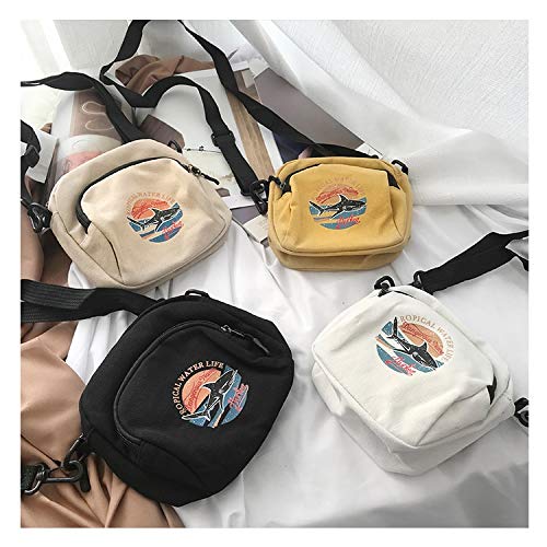 Bolso De Mujer Bolso De Lona para Mujer Mini Coreano Bolsa De Mensajero para Estudiantes Monedero Móvil Casual para Mujer Bolso De Hombro Bolso De Mensajero Pequeño Y Simple Caqui