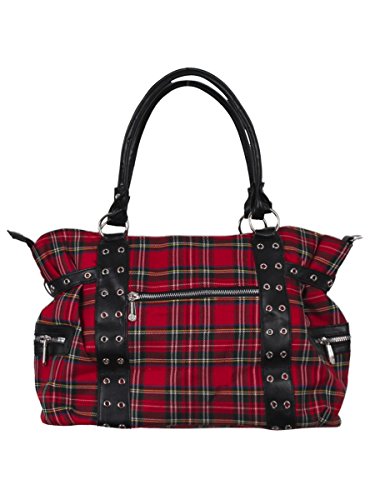 bolso de tartán con correas rojas - Punk - Prohibido bolso de tartán con correas rojas - Punk - Prohibido