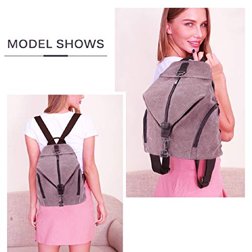 Bolso Mochila Mujer Casual Pequeña Mochilas Mujer Antirrobo, JOSEKO Señoras Bolsa de Viaje Bolsa de Escuela Bolsa Vintage Bolsa de Gran Capacidad Informal para Viajes Senderismo Regalo Mujer