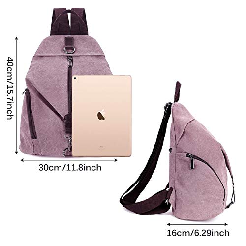 Bolso Mochila Mujer Casual Pequeña Mochilas Mujer Antirrobo, JOSEKO Señoras Bolsa de Viaje Bolsa de Escuela Bolsa Vintage Bolsa de Gran Capacidad Informal para Viajes Senderismo Regalo Mujer