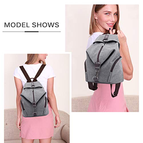 Bolso Mochila Mujer Casual Pequeña Mochilas Mujer Antirrobo, JOSEKO Señoras Bolsa de Viaje Bolsa de Escuela Bolsa Vintage Bolsa de Gran Capacidad Informal para Viajes Senderismo Regalo Mujer