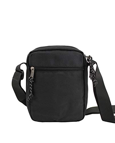 Bolso para Hombre Bolso Bandolera Coronel Tapiocca Casual con Solapa Bolsillos y Cremallera Denim 17.5x22x5.5 cm Negro Bolso para Hombre Bolso Bandolera Coronel Tapiocca Casual con Solapa Bolsillos y Cremallera Denim 17.5x22x5.5 cm Negro