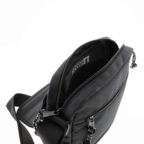 Bolso para Hombre Bolso Bandolera Coronel Tapiocca Casual con Solapa Bolsillos y Cremallera Denim 24 cm Negro Bolso para Hombre Bolso Bandolera Coronel Tapiocca Casual con Solapa Bolsillos y Cremallera Denim 24 cm Negro