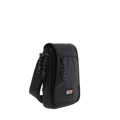 Bolso para Hombre Bolso Bandolera Coronel Tapiocca Casual con Solapa Bolsillos y Cremallera Denim 24 cm Negro