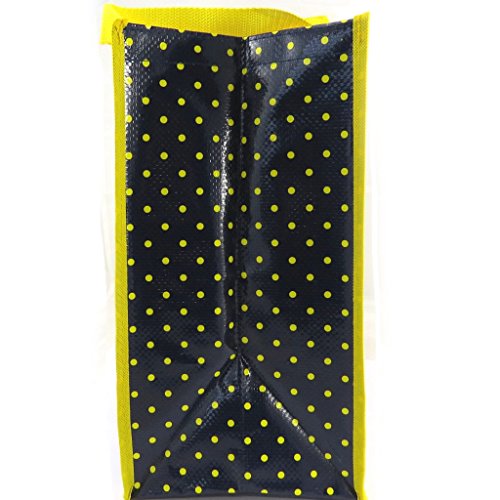 Bolso retro de compras 'Côté D'azur'amarillo azul (35x25x19 cm). Bolso retro de compras 'Côté D'azur'amarillo azul (35x25x19 cm).