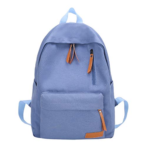 Bolsos De La Escuela De Ocio URIBAKY, Mochila De Lona De Color SóLido para NiñAs Y NiñOs Bolsa De La Compra Estudiantes Bolsas De Viaje con Bolsillo De MúLtiples Capas