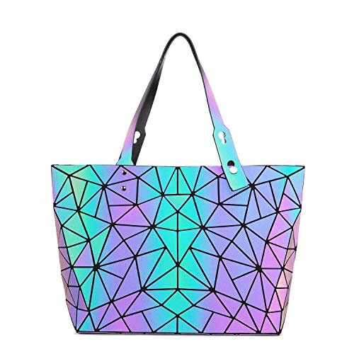 Bolsos de Mujer, LOVEVOOK Geométrico Grande Bolso de Mano, Bolso Tote con Mango Ajustable Bolso de Hombro Bandolera Bolso Shopper Bolsos de Mujer Cuero PU