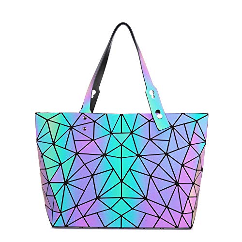 Bolsos de Mujer, LOVEVOOK Geométrico Grande Bolso de Mano, Bolso Tote con Mango Ajustable Bolso de Hombro Bandolera Bolso Shopper Bolsos de Mujer Cuero PU