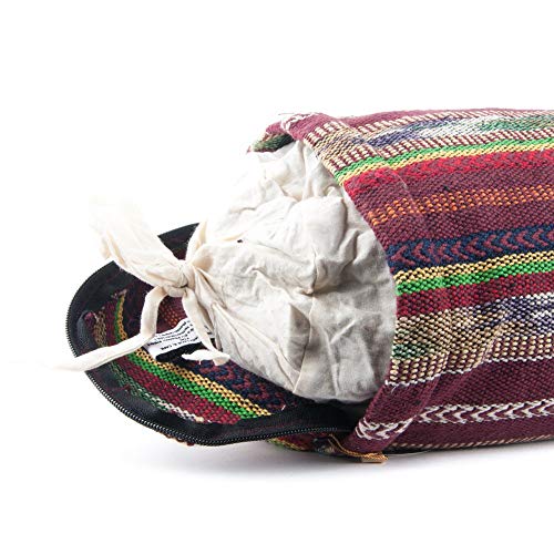 Bolster de yoga tribal de 60 x 20 cm, redondo, 3,75 kg, acolchado con cáscara de trigo sarraceno – para posiciones de yoga de recuperación y relajación profunda Bolster de yoga tribal de 60 x 20 cm, redondo, 3,75 kg, acolchado con cáscara de trigo sarraceno – para posiciones de yoga de recuperación y relajación profunda