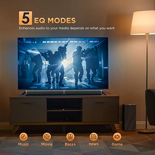 Bomaker Barra de Sonido 2.1 para TV, 4K&HD 100W con Subwoofer, Potencia 120 dB, Bluetooth 5.0, 5 Modos de Sonido, Óptico, 3,5 mm AUX, USB, para Cine en Casa, Tapio V-Negro Bomaker Barra de Sonido 2.1 para TV, 4K&HD 100W con Subwoofer, Potencia 120 dB, Bluetooth 5.0, 5 Modos de Sonido, Óptico, 3,5 mm AUX, USB, para Cine en Casa, Tapio V-Negro