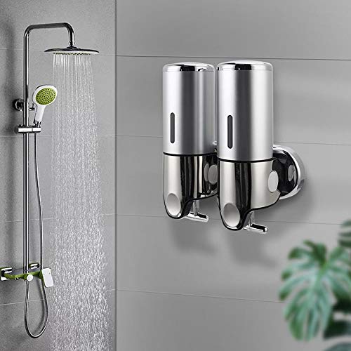 Bomba dispensadora de jabón líquido PLKDOO, dispensador de Gel de champú de Montaje en Pared, Botella desinfectante de Manos de 1000 ml para baño, Cocina-2 Piezas de Plata Bomba dispensadora de jabón líquido PLKDOO, dispensador de Gel de champú de Montaje en Pared, Botella desinfectante de Manos de 1000 ml para baño, Cocina-2 Piezas de Plata