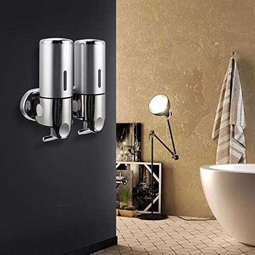 Bomba dispensadora de jabón líquido PLKDOO, dispensador de Gel de champú de Montaje en Pared, Botella desinfectante de Manos de 1000 ml para baño, Cocina-2 Piezas de Plata Bomba dispensadora de jabón líquido PLKDOO, dispensador de Gel de champú de Montaje en Pared, Botella desinfectante de Manos de 1000 ml para baño, Cocina-2 Piezas de Plata