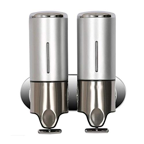 Bomba dispensadora de jabón líquido PLKDOO, dispensador de Gel de champú de Montaje en Pared, Botella desinfectante de Manos de 1000 ml para baño, Cocina-2 Piezas de Plata Bomba dispensadora de jabón líquido PLKDOO, dispensador de Gel de champú de Montaje en Pared, Botella desinfectante de Manos de 1000 ml para baño, Cocina-2 Piezas de Plata