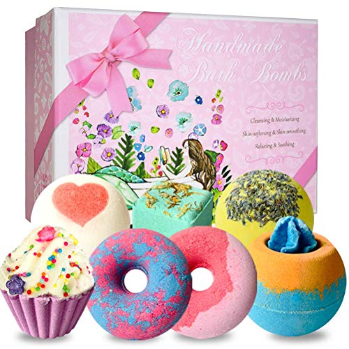 Bombas de Baño, 7 Set de Baño Regalos Mujer, Sales de Baño Naturales Spa Relajantes, Espuma Bolas de Baño Efervescentes, Regalos Navidad, San Valentín, Cumpleaños para Madre, Hombre, Niños, Novia Bombas de Baño, 7 Set de Baño Regalos Mujer, Sales de Baño Naturales Spa Relajantes, Espuma Bolas de Baño Efervescentes, Regalos Navidad, San Valentín, Cumpleaños para Madre, Hombre, Niños, Novia