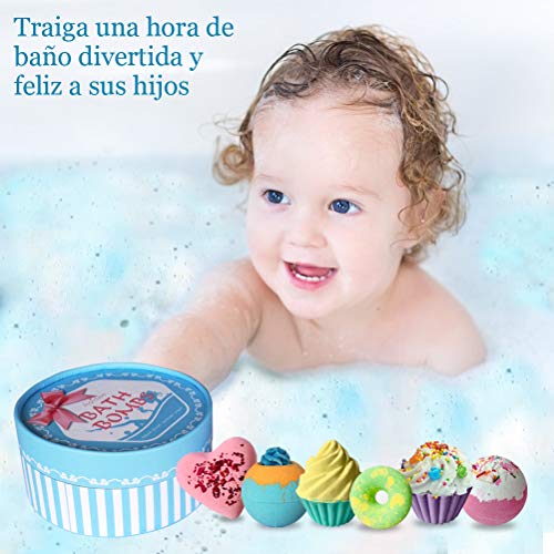 Bombas de Baño, Aofmee Bomba de Baño Set de Regalo, Sales de Baño Relajantes y Espuma, Bolas Baño Efervescentes, Regalo Cumpleaños Valentin dia de la Madre Navidad para Mujer Amigas Niños Esposas