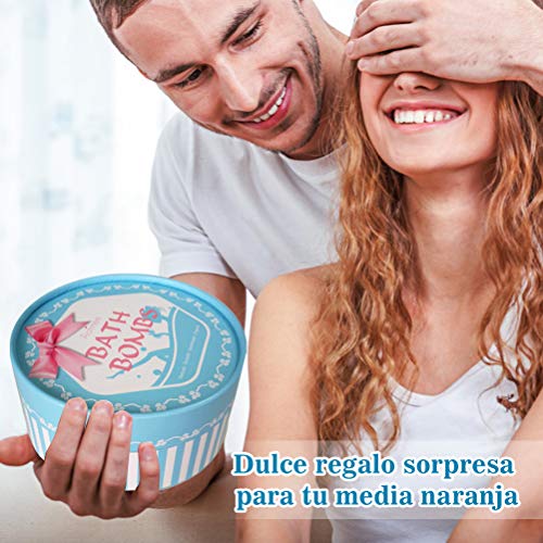 Bombas de Baño, Aofmee Bomba de Baño Set de Regalo, Sales de Baño Relajantes y Espuma, Bolas Baño Efervescentes, Regalo Cumpleaños Valentin dia de la Madre Navidad para Mujer Amigas Niños Esposas