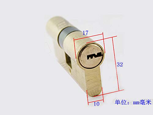 Bombin De Seguridad Cilindro De Puerta De Latón 100105 Cilindro De 110 Mm Ab 7 Llave Antirrobo Cerradura De Latón Cuarto De Baño Cerraduras Interiores Puerta De Madera @ Ds105 (68-37)