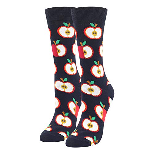 BONANGEL Calcetines Estampados de las Mujeres, Mujeres Ocasionales Calcetines Divertidos Impresos de Algodón de Pintura Famosa de Arte Calcetines, Calcetines de Colores de moda (8 Pares-Donut2)