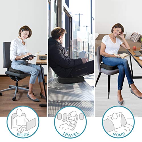 Bonmedico Cojín de Asiento Ortopédico con Capa de Gel, Espuma de Memoria para Alivio del Dolor de Coxis, Presión, Úlceras, etc. para el Coche, Oficina o Silla de Ruedas, Estándar Bonmedico Cojín de Asiento Ortopédico con Capa de Gel, Espuma de Memoria para Alivio del Dolor de Coxis, Presión, Úlceras, etc. para el Coche, Oficina o Silla de Ruedas, Estándar