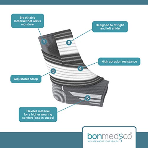 bonmedico Piedo Tobillera Ajustable, Tobillera para Hombres y Mujeres bonmedico Piedo Tobillera Ajustable, Tobillera para Hombres y Mujeres