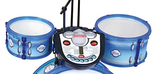 Bontempi- BATERIA ELECTRIA Drum 4 Niveles DE Aprendizaje 7 RITMOS 14 MELODIAS 50x68x50 cm, Multicolor (525602)