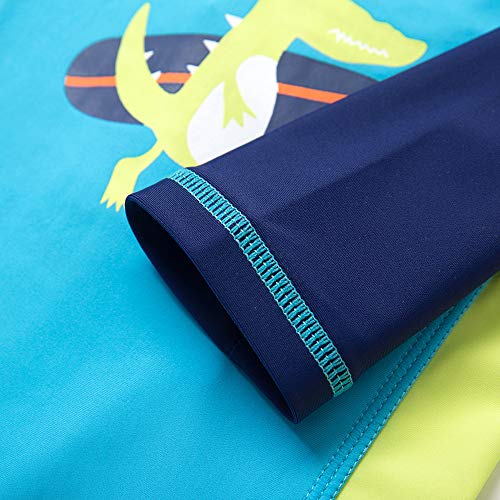 Bonverano - Traje de baño para bebé de 3/4 de Manga Larga con protección UV 50+ con Cremallera Blau-kdinosaurier 18 Meses Bonverano - Traje de baño para bebé de 3/4 de Manga Larga con protección UV 50+ con Cremallera Blau-kdinosaurier 18 Meses