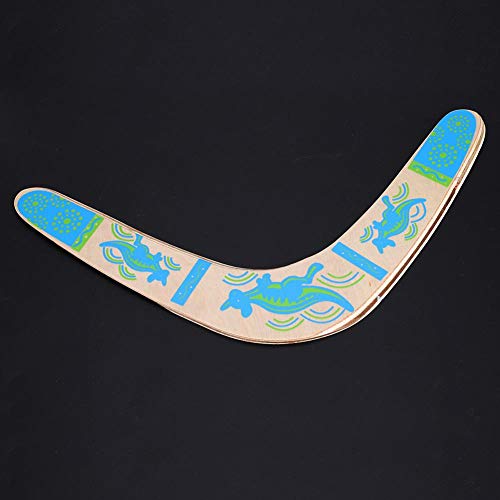 Boomerang de Madera Azul Retroceso en Forma de V Boomerang Flying Disc Throw Catch para ni?os ni?os Juegos al Aire Libre Regalo Deportivo Juguete