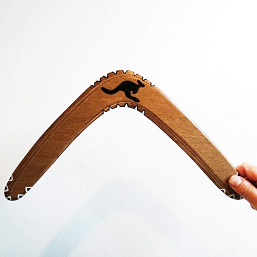 Boomerang de madera. Deporte, ocio, regalo y decoración. DIESTRO. Apto para adultos y niños a partir de 10 años. Ideal regalo, celebración, despedida, amistad, recuerdo, aniversario.