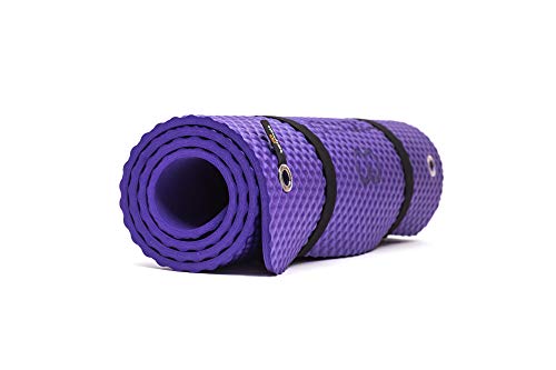 Bootymats - Colchoneta Fitness Multifunción para Todo Tipo de Entrenamiento: Fitness, Pilates, Abdominales, Estiramientos. Medidas: 160 x 60 cm. Grosor: 9 mm. Violeta