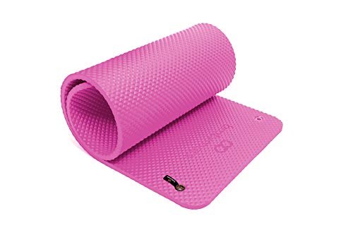 Bootymats Pilates Pro - Esterilla de Gran tamaño Ideal para Ejercicios de Pilates de Suelo. Extra Acolchada. Máximo Confort y Comodidad. Medidas: 180 x 60 cm. Grosor: 19 mm. Color: Rosa