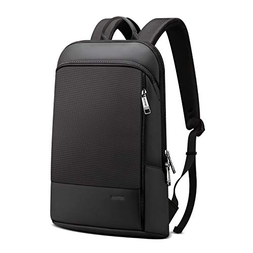 BOPAI Mochila Pase de Hombres y Mujeres Impermeable Mochila para Portátil Ligera Súper Delgada de 15 Pulgadas Hombres Mochila Antirrobo Ultraligera Mochila de Daypacks Negocios, Negro